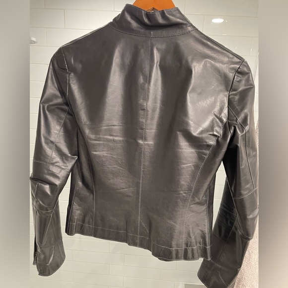 M0851 calf leather moto jacket - Picture 5 of 5